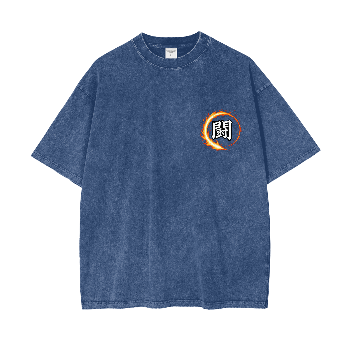 Tanjiro - Tatakae Acid Wash Oversize T-Shirt