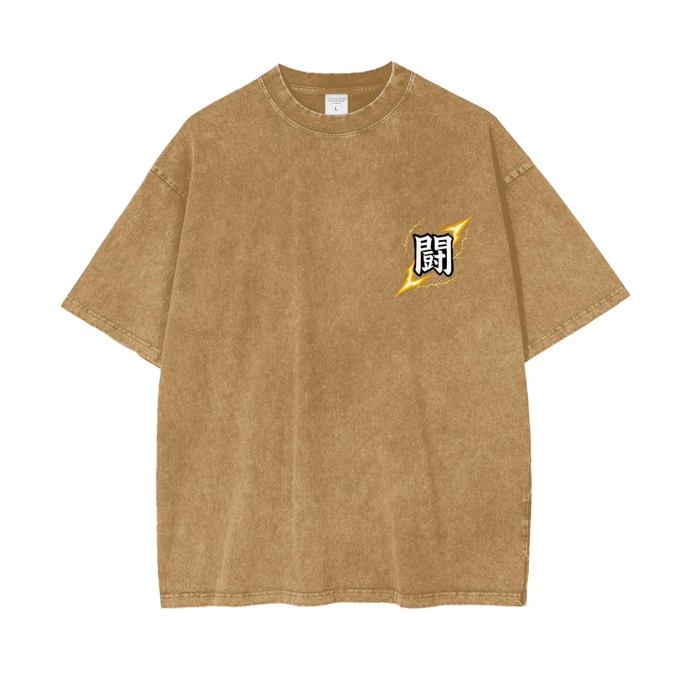 Zenitsu - Tatakae Acid Wash Oversize T-Shirt