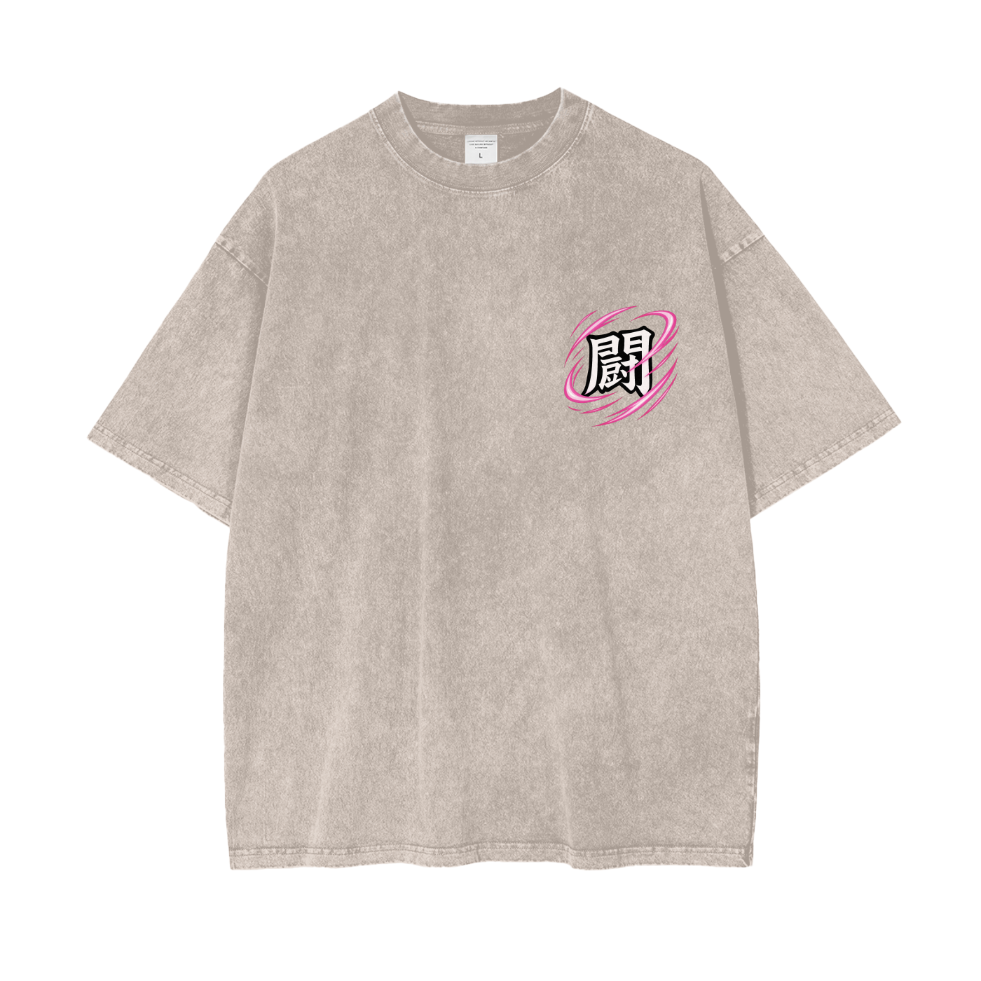 Mitsuri- Tatakae Acid Wash Oversize T-Shirt
