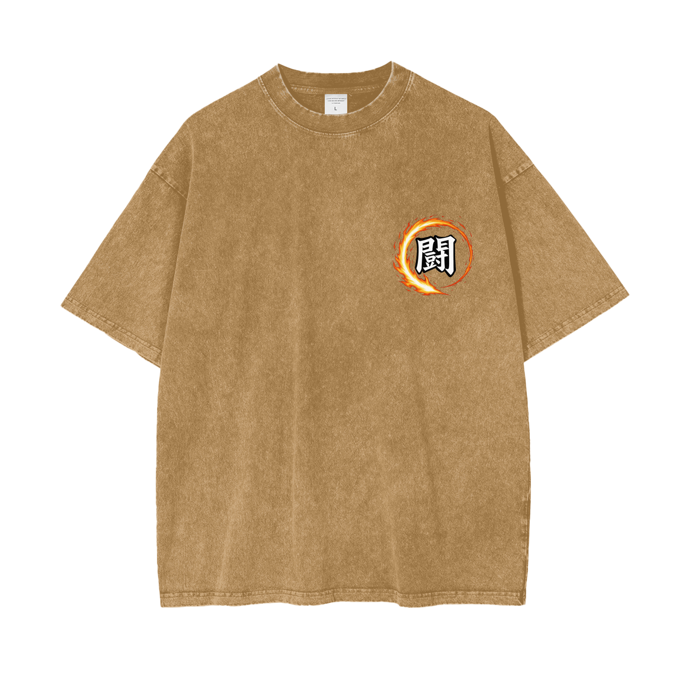Tanjiro - Tatakae Acid Wash Oversize T-Shirt