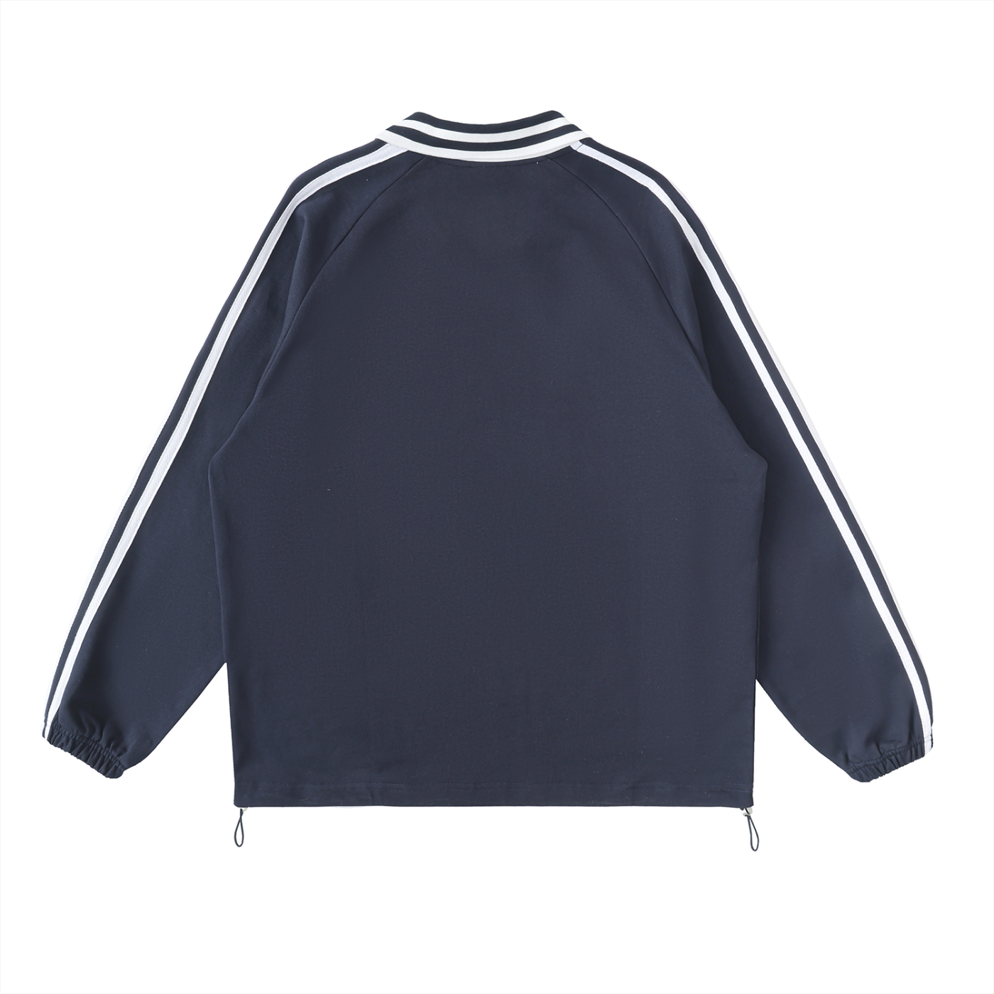 Contrast Striped Lapel Collar Shirt