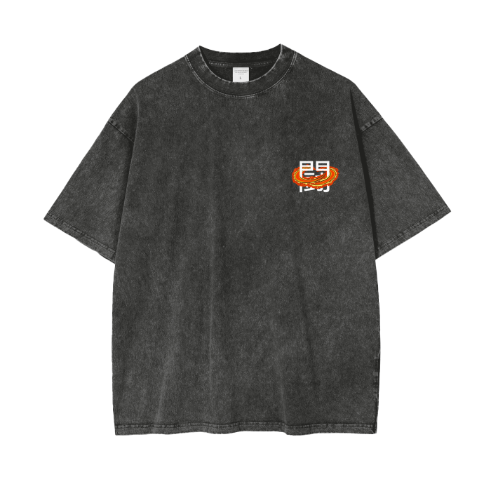 Tatakae Acid Wash Oversize T-Shirt
