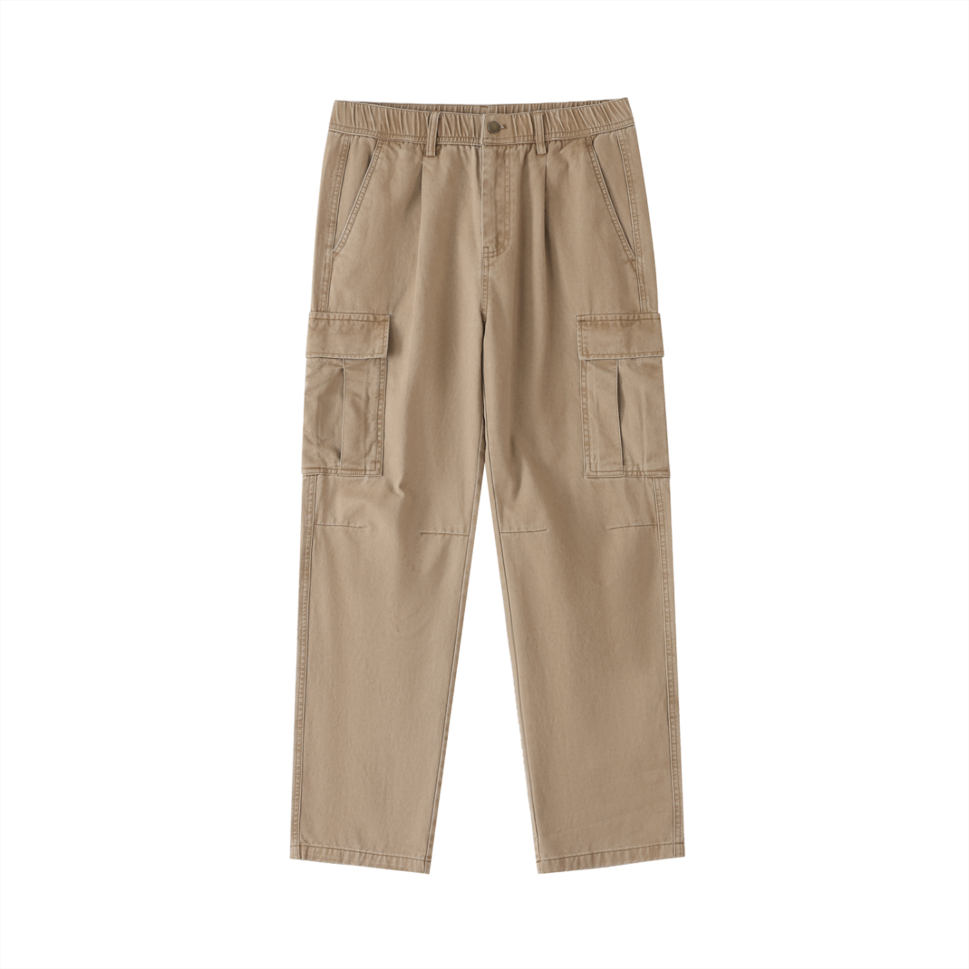 Elastic-Waist Cargo Pants
