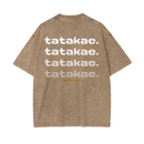 Fire - Tatakae Acid Wash Oversize T-Shirt