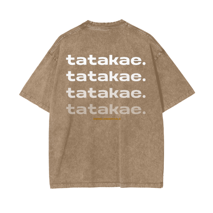 Fire - Tatakae Acid Wash Oversize T-Shirt