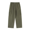 Drawstring Waist Straight-Leg Cargo Pants
