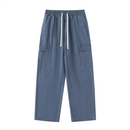 Drawstring Waist Straight-Leg Cargo Pants