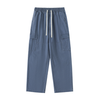 Drawstring Waist Straight-Leg Cargo Pants
