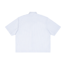 Striped Boxy Short Sleeve Button-Up Shirt