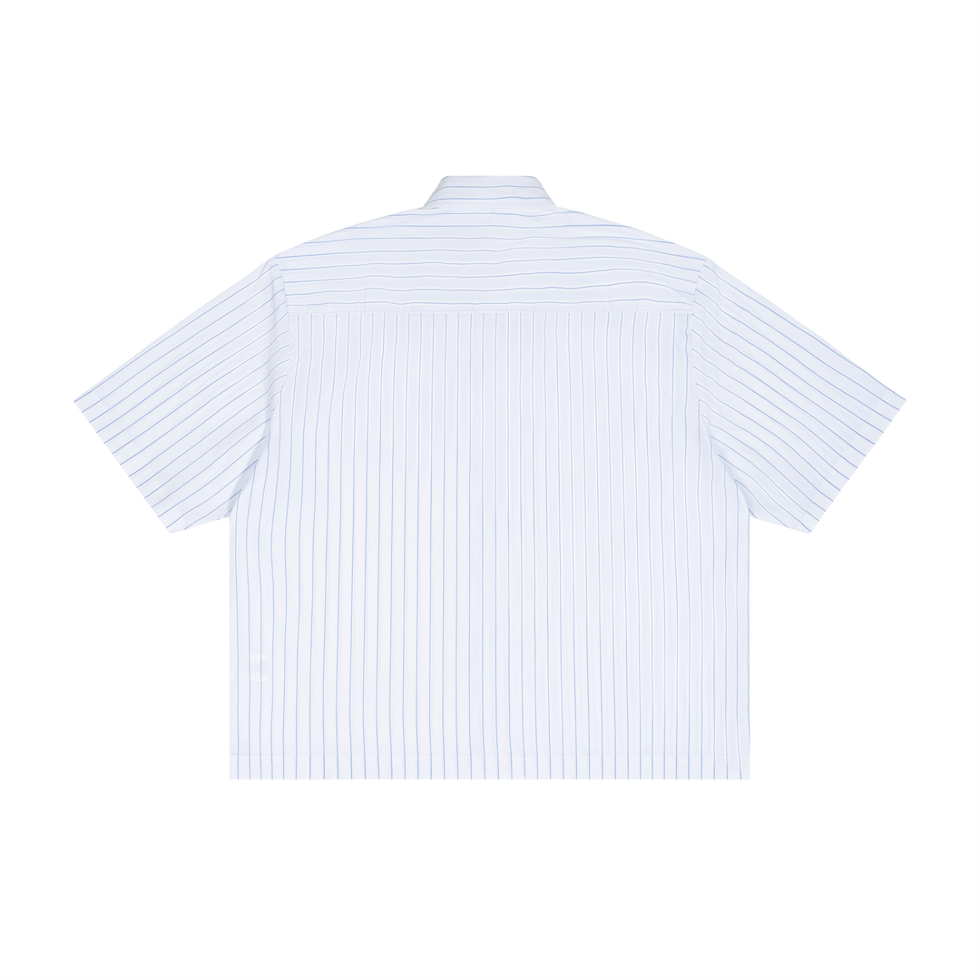 Striped Boxy Short Sleeve Button-Up Shirt