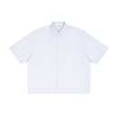 Striped Boxy Short Sleeve Button-Up Shirt