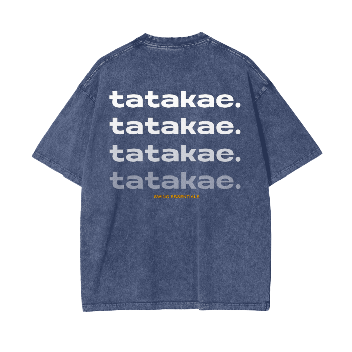 Tatakae Acid Wash Oversize T-Shirt