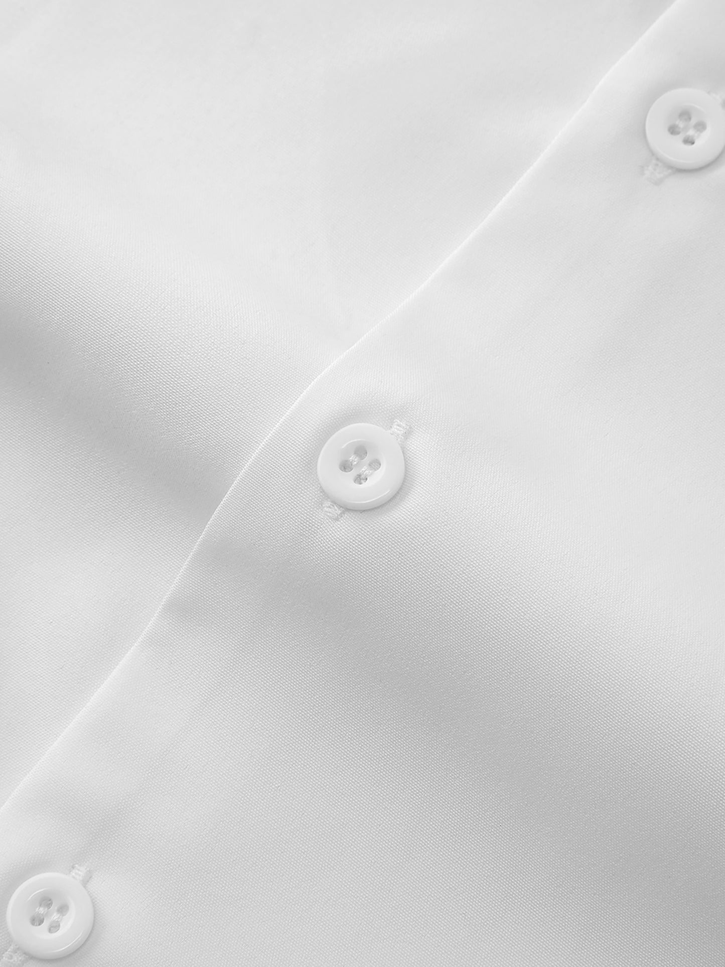 Men's Short Sleeve Button Shirt | Plain White