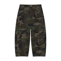 Camo Barrel Leg Cargo Pants