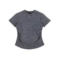 Vintaged-Wash Bodycon Cotton T-Shirt