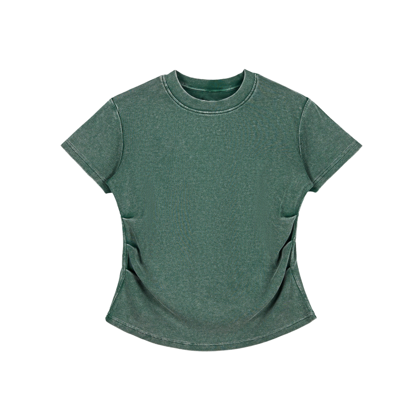 Vintaged-Wash Bodycon Cotton T-Shirt