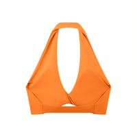 Pleated Halter Sports Bra
