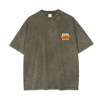 Fire - Tatakae Acid Wash Oversize T-Shirt