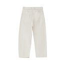 Twisted-Seam Belted Curved-Blade Pants