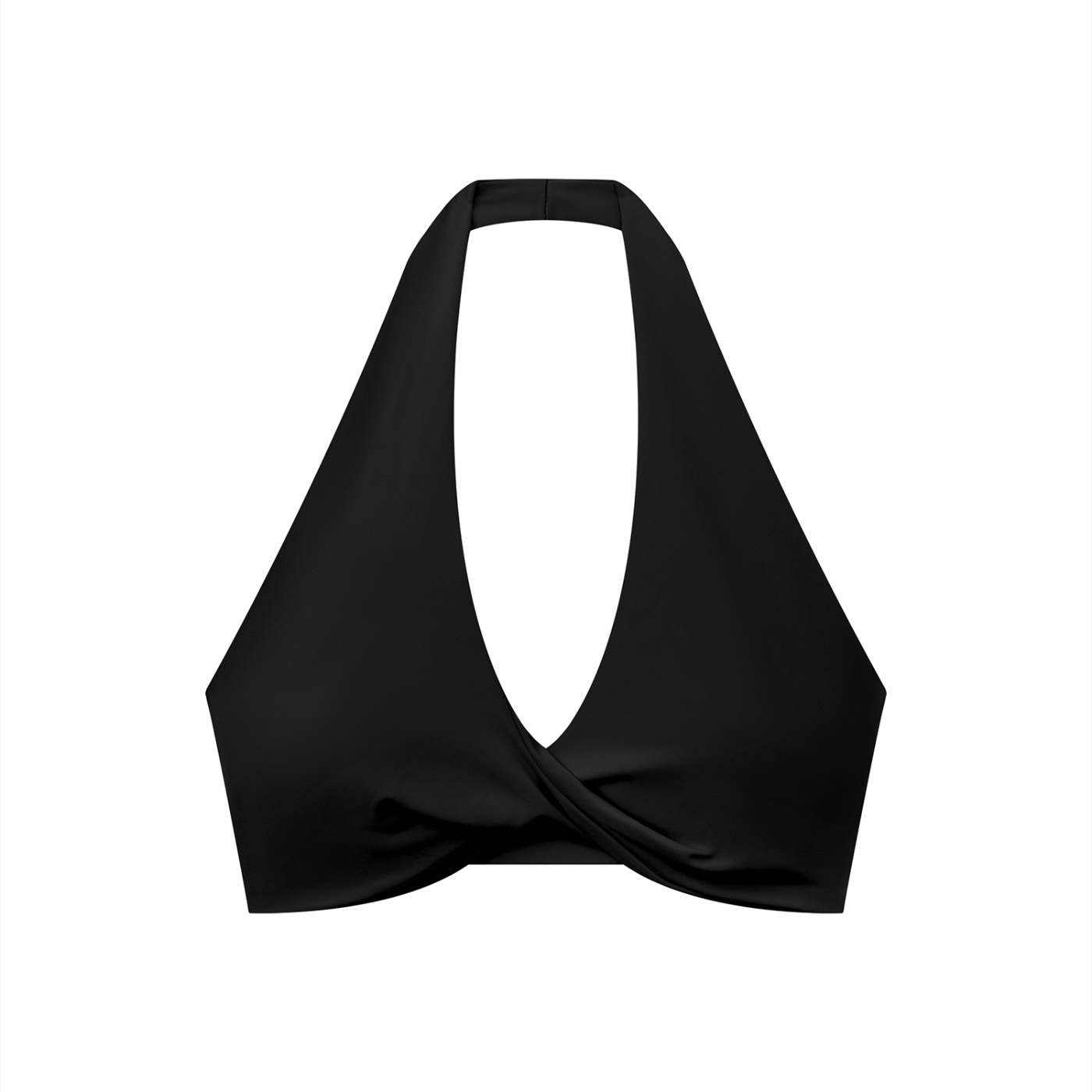 Pleated Halter Sports Bra