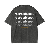 Fire - Tatakae Acid Wash Oversize T-Shirt