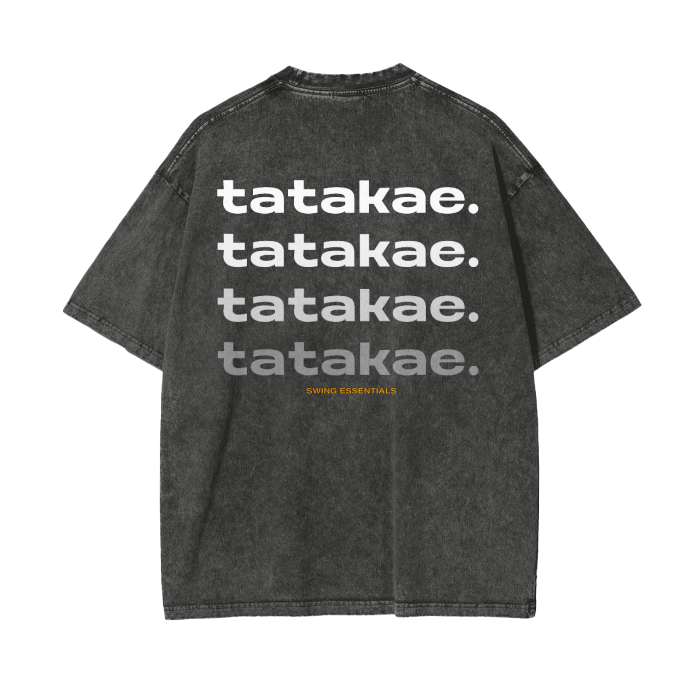 Fire - Tatakae Acid Wash Oversize T-Shirt