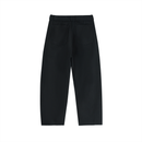 Twisted-Seam Belted Curved-Blade Pants
