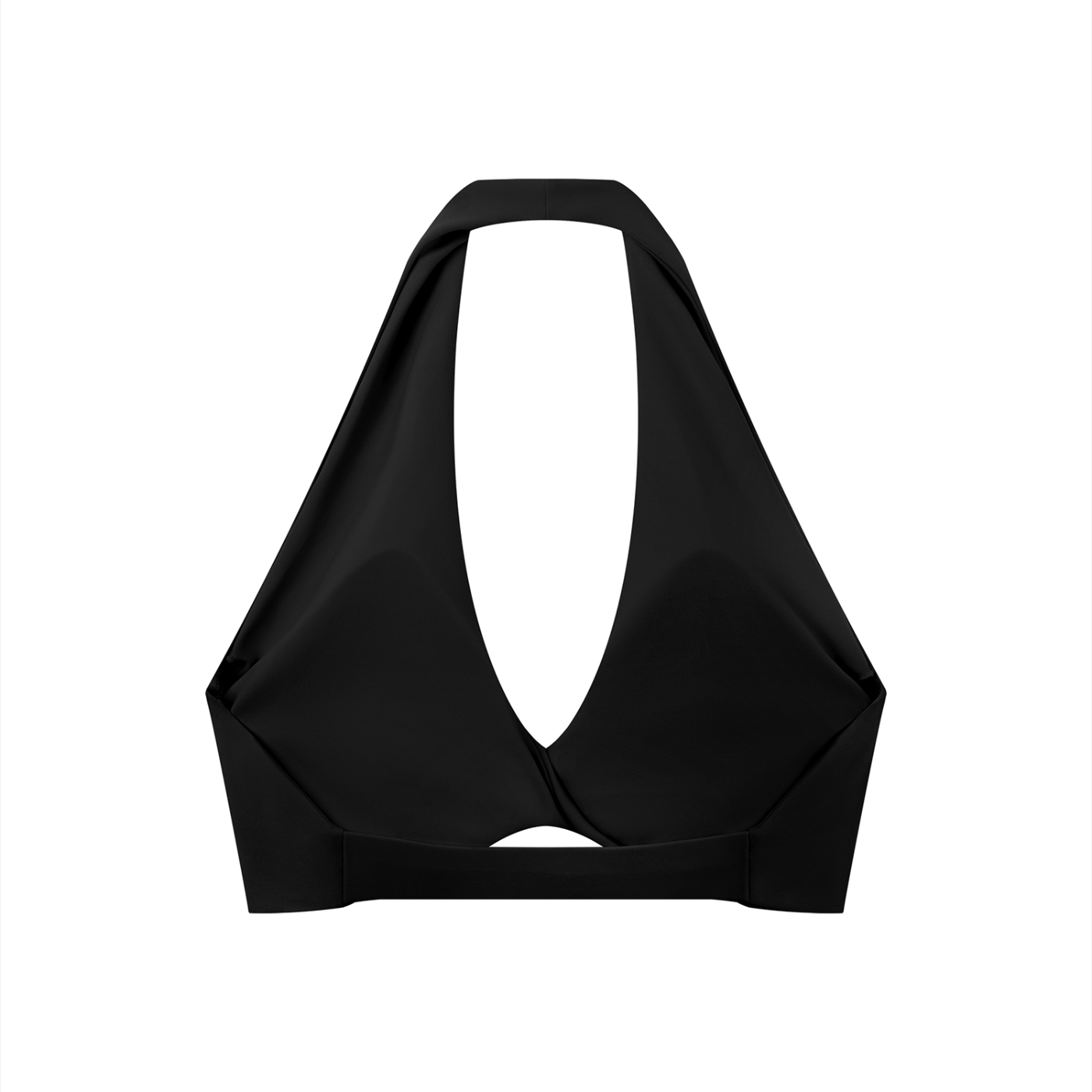 Pleated Halter Sports Bra