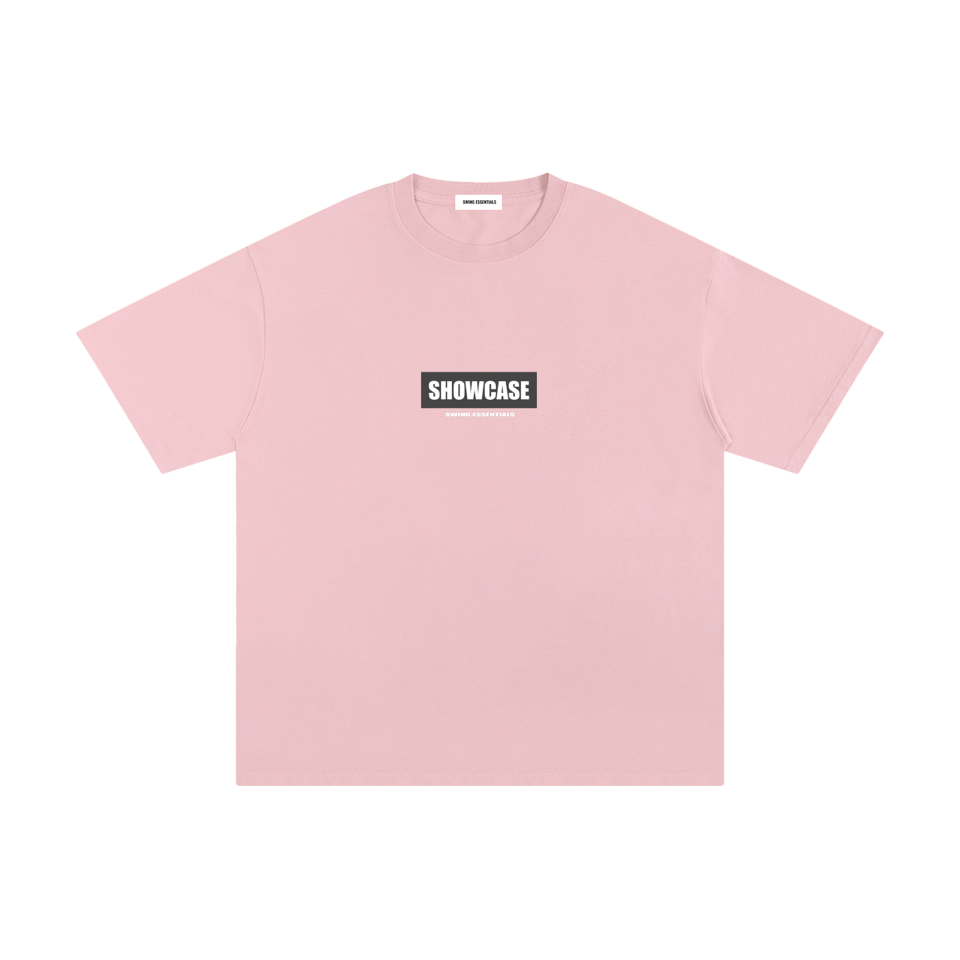 ShowCase Unisex T-Shirt Black on Pink