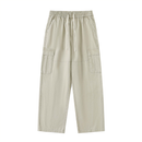 Drawstring Waist Straight-Leg Cargo Pants