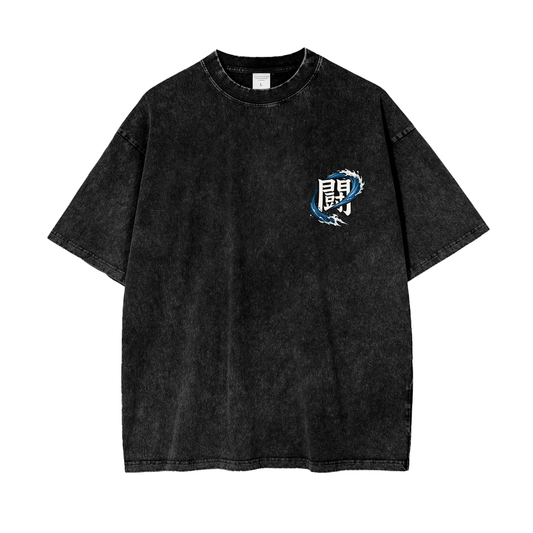 Giyu - Tatakae Acid Wash Oversize T-Shirt