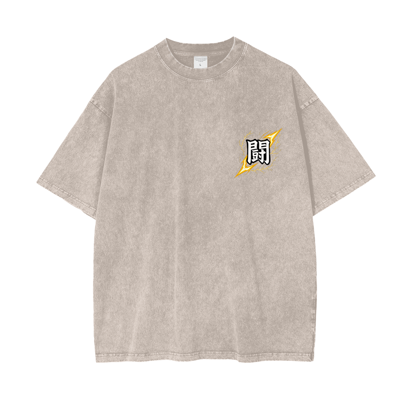 Zenitsu - Tatakae Acid Wash Oversize T-Shirt