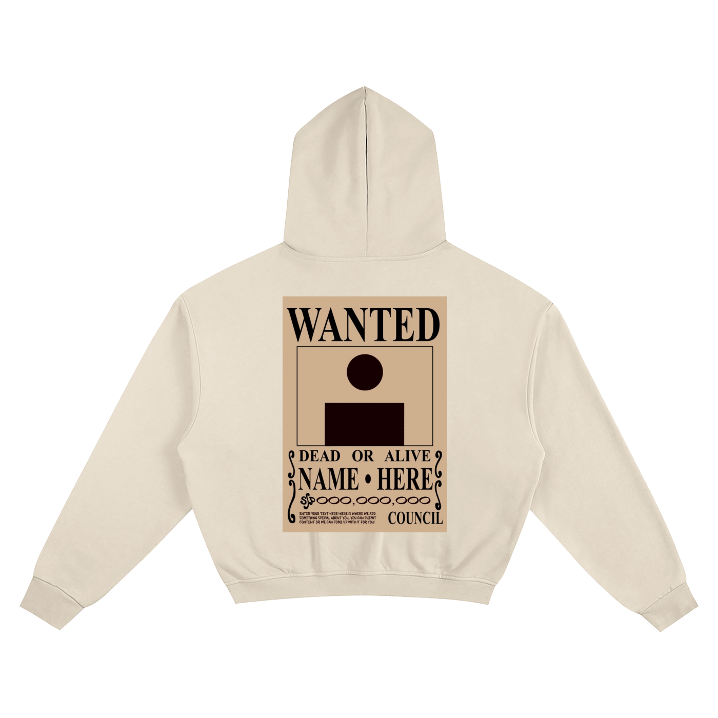 Custom Wanted Poster Boxy Hoodie