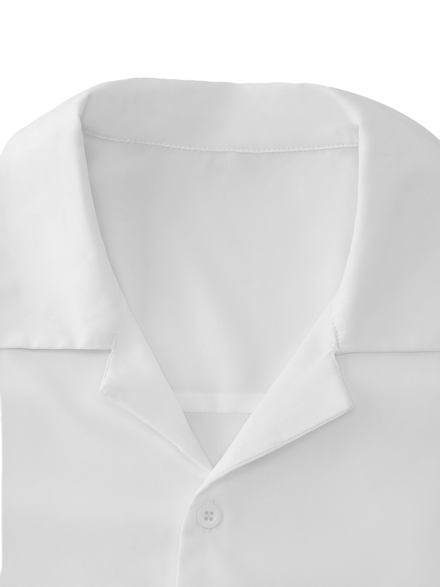 Men's Short Sleeve Button Shirt | Plain White