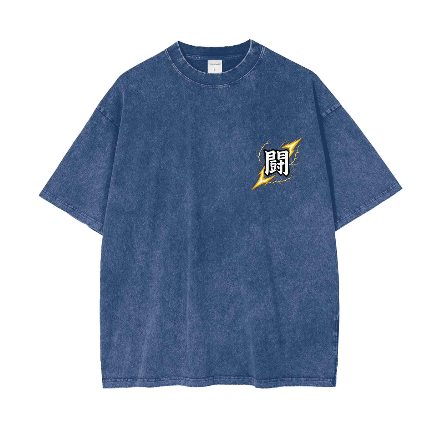 Zenitsu - Tatakae Acid Wash Oversize T-Shirt