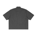 Striped Boxy Short Sleeve Button-Up Shirt