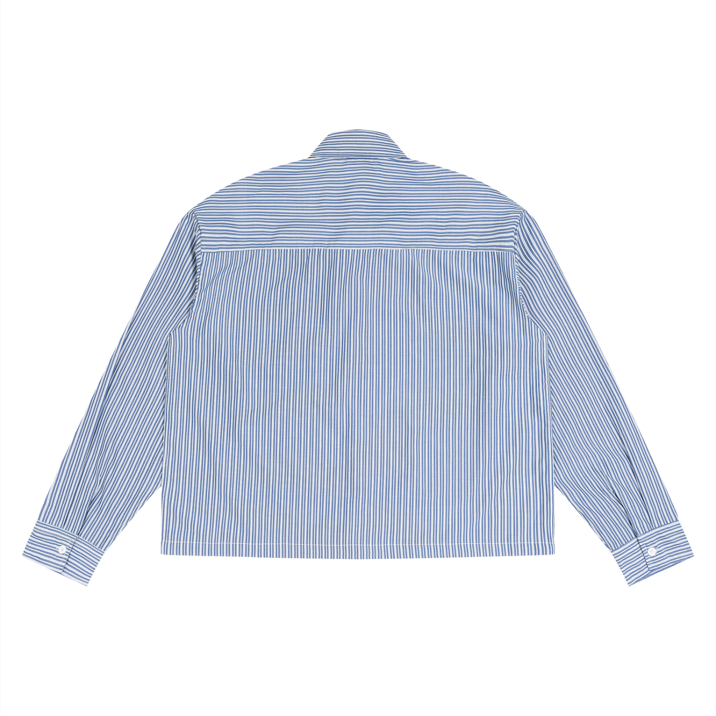 Boxy Striped Long Sleeve Button Up Shirt