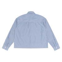 Boxy Striped Long Sleeve Button Up Shirt