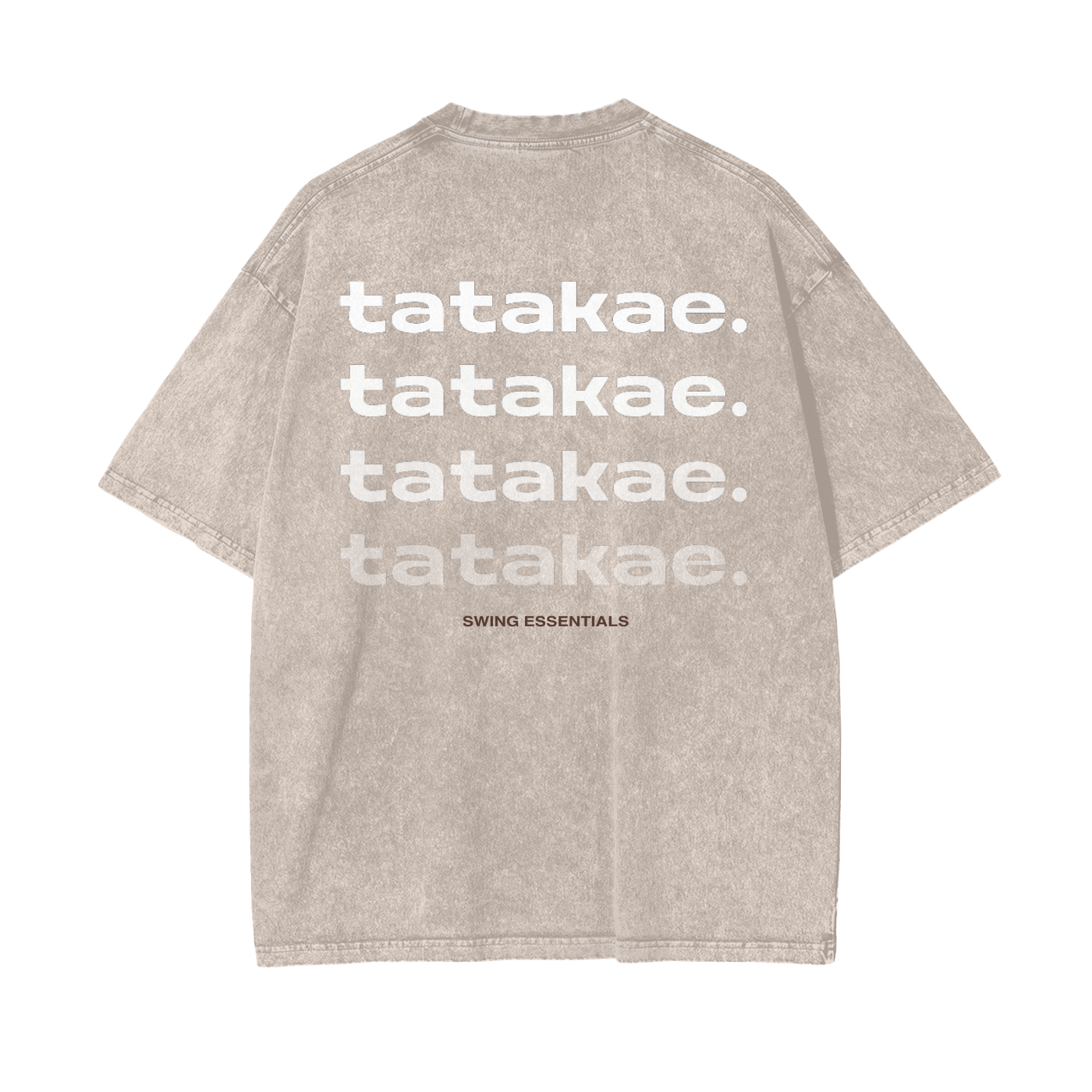 Stone - Tatakae Acid Wash Oversize T-Shirt