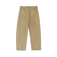 Twisted-Seam Belted Curved-Blade Pants