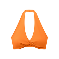 Pleated Halter Sports Bra