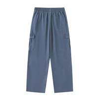 Drawstring Waist Straight-Leg Cargo Pants
