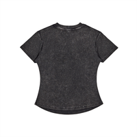 Vintaged-Wash Bodycon Cotton T-Shirt