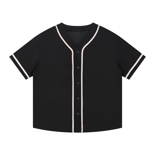 Contrast Piped Button-Up