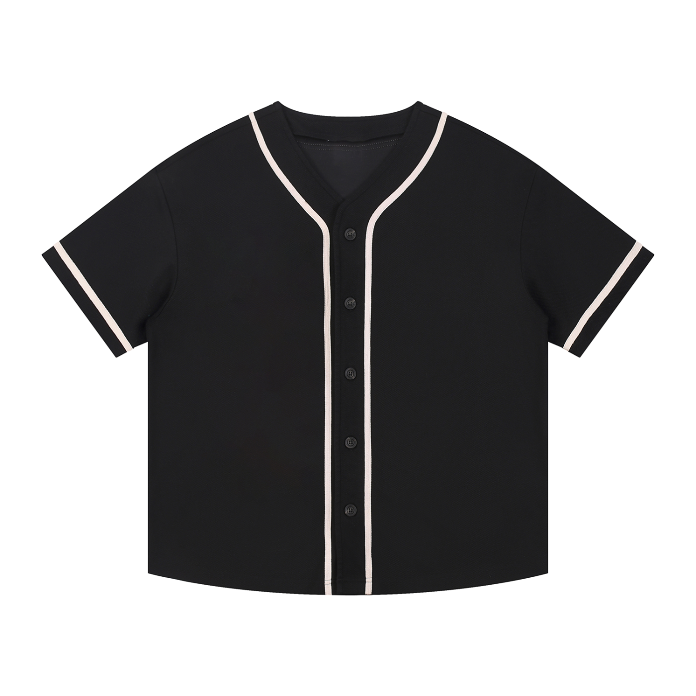 Contrast Piped Button-Up