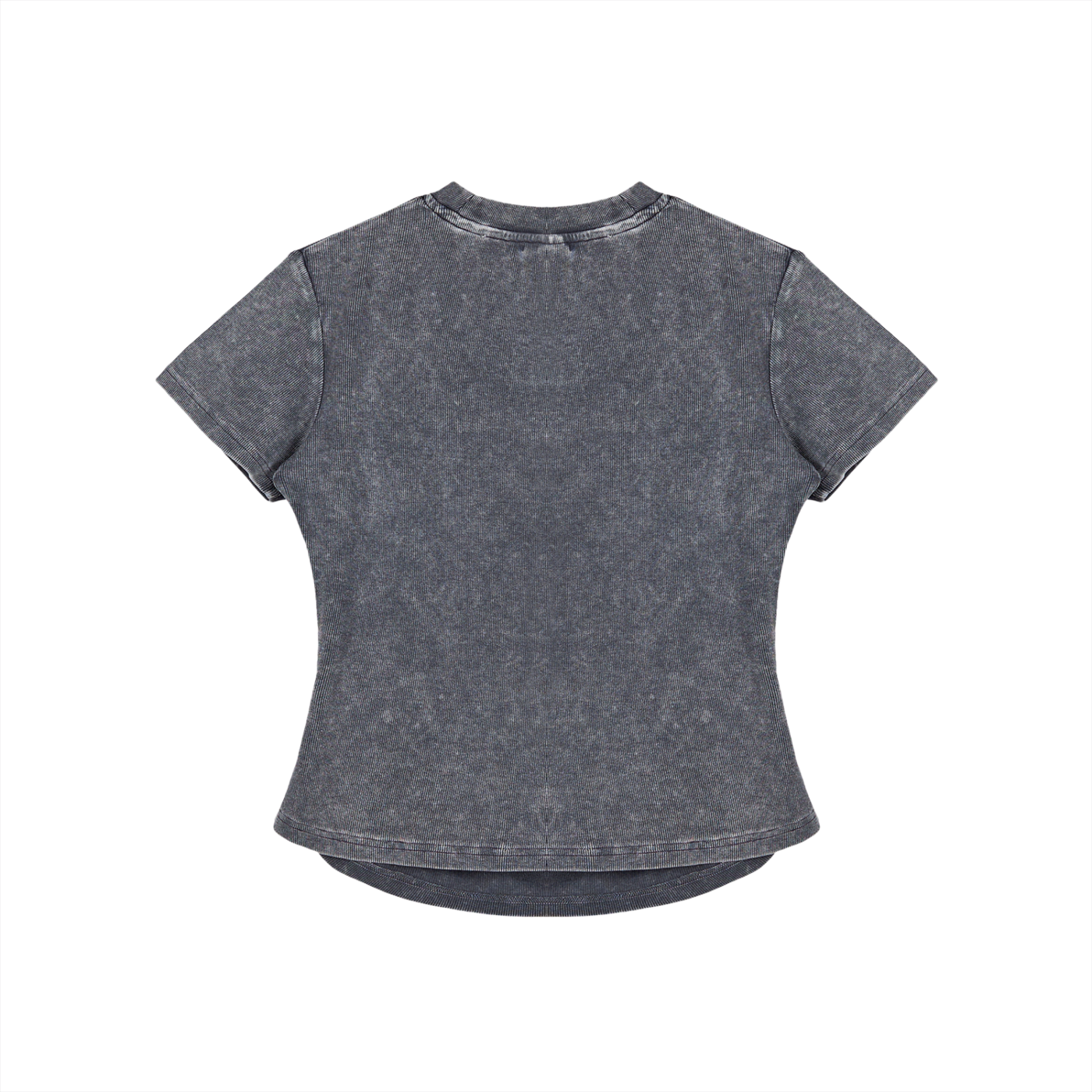Vintaged-Wash Bodycon Cotton T-Shirt