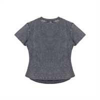 Vintaged-Wash Bodycon Cotton T-Shirt