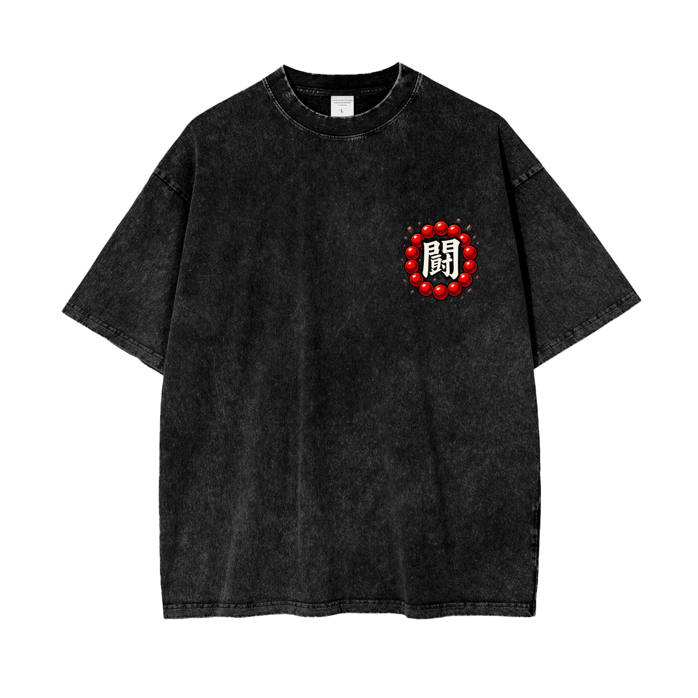 Stone - Tatakae Acid Wash Oversize T-Shirt