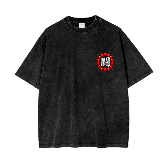 Gyomei - Tatakae Acid Wash Oversize T-Shirt