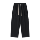 Drawstring Waist Straight-Leg Cargo Pants